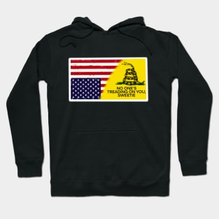 Upside Down American Flag/No Ones Treading On You Sweetie Hoodie